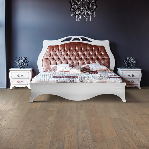 Hardwood flooring in a classic bedroom