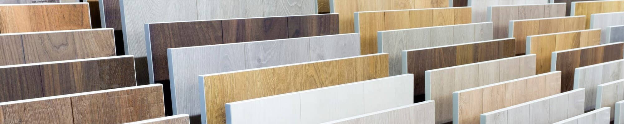 Flooring samples in a local NJ warehouse